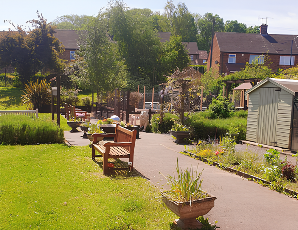 Back gardens at Cherry Tree